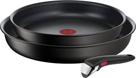 Tefal ingenio unlimited - stegepandesæt - ø24 og ø28 cm - induktion - stabelbar - aftageligt håndtag - pladsbesparende