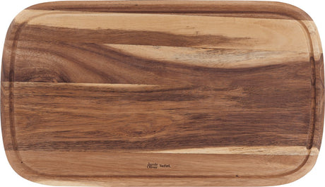 Jamie oliver fra tefal - skærebræt i træ - stort - 49x28x2,5 cm - akacietræ - bæredygtigt - antibakterielt
