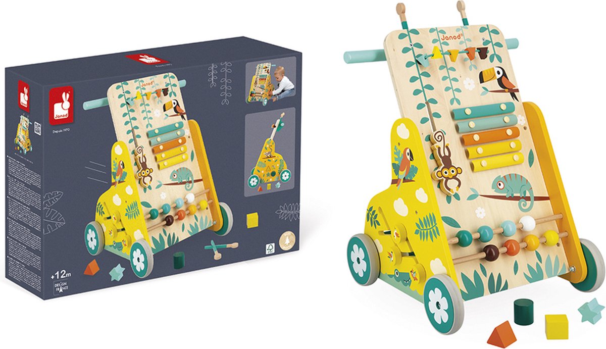 Janod - tropik - rollator med 6 aktiviteter