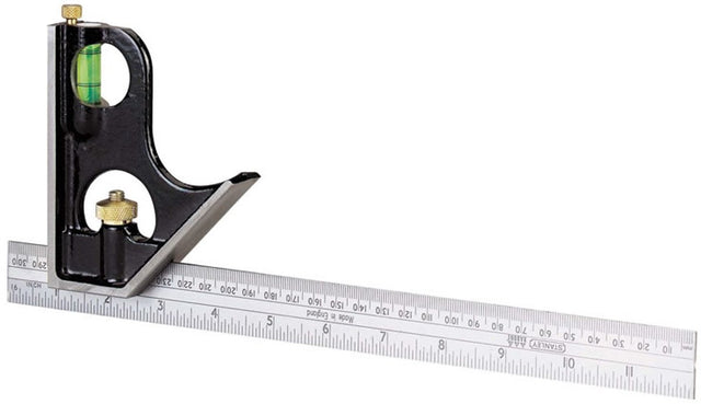 Stanley 0-46-151 serie - universal vinkelmåler - 300 mm - libella - støbejernshus