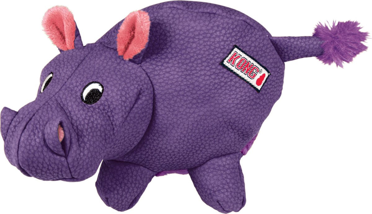 Kong phatz flodhest - hundelegetøj - lilla - m