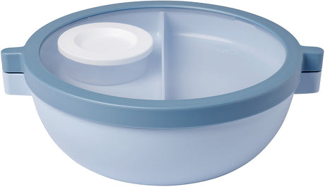 Mepal vita bento lunchbowl - 5 vakken waarvan 3 uitneembare bakjes - bento box - salade lunchbox - nordic blue