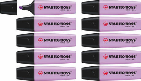Stabilo boss original pastel - highlighter - lilla blush - æske med 10 stk