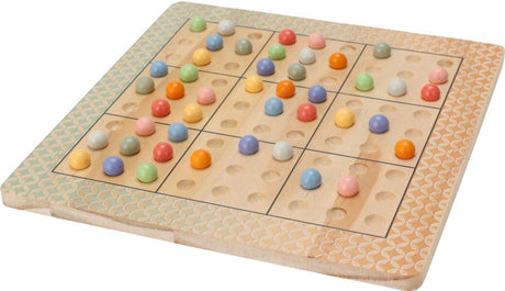 Koopman træbrætspil sudoku tænkespil med farvede kugler puslespil.