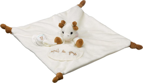 Sophie the giraf pute klud med sutteholder - sutte kæletøj - sutte klud - barselsgave - baby shower gave - fra 0 mdr. - 30 x 30 cm