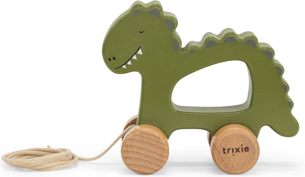 Trixie trætræklegetøj - mr. dino - til de første skridt - babylegetøj - til drenge piger - dinosaur