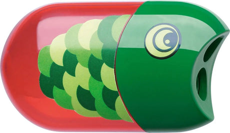Faber-Castell blyantspidser med viskelæder - fiskemotiv - 2-hul - fc-183527