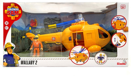 Simba - brandmand Sam - helikopter Wallaby II med figur
