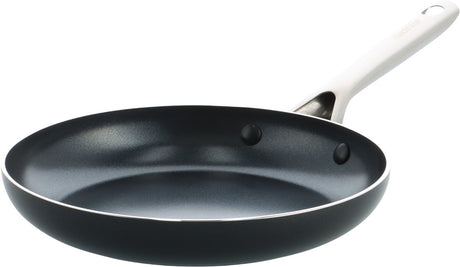 Kochstar nat keramisk stegepande - 30cm - pfas-fri - induktionsgryde - induktionsgryde - tåler opvaskemaskine - tåler ovn op til 200° C - keramisk non-stick belægning - rustfrit stål håndtag - rustfri stålkant - sort