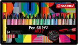 Stabilo pen 68 max arty - tuschpen med tyk mejselspids - sæt med 20 stk.