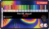 Stabilo pen 68 pensel - tusch - arty - metal sæt 30 stk
