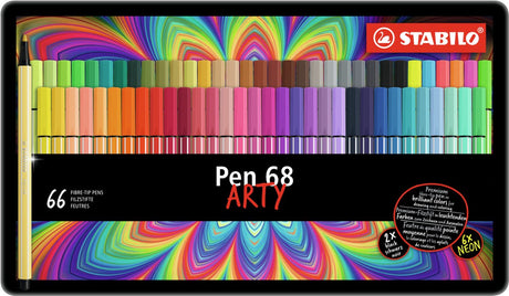 Stabilo pen 68 - tusch - arty - metal sæt 65 stk.
