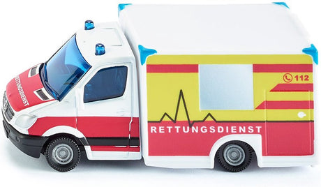 Siku mercedes benz rettungsdienst 12,7 cm stål hvid rød (1536)
