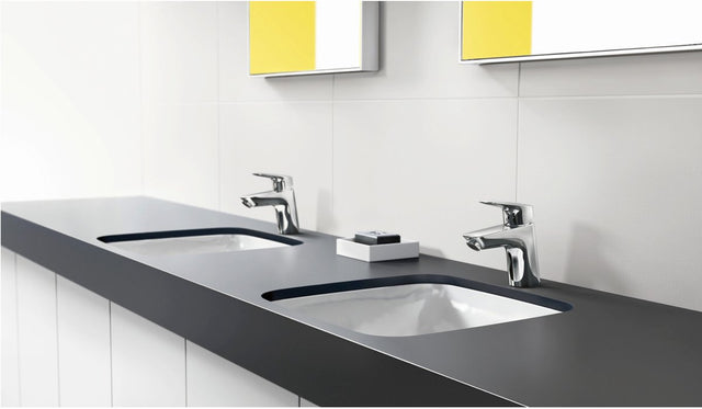 Hansgrohe Logis - håndvaskarmatur - etgrebsbetjening - kølig start energibesparelse - med pop-up spild - 70 mm - krom