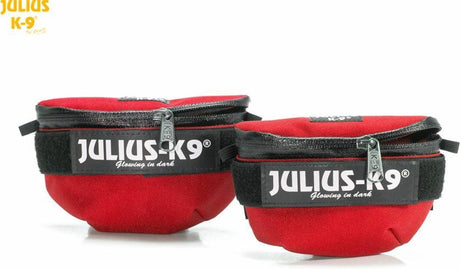 Julius k9 idc® universelle sidetasker rød til selestørrelse baby1 til størrelse mini.