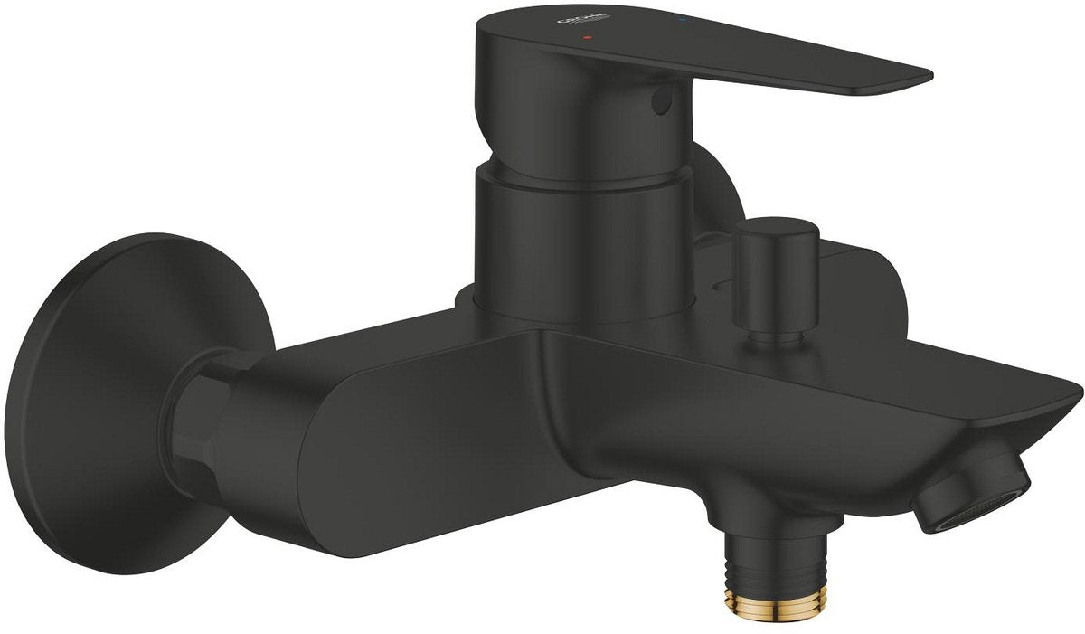 Grohe start edge kararmatur – vægmontering – smoothcontrol – inklusiv s-koblinger – mat sort