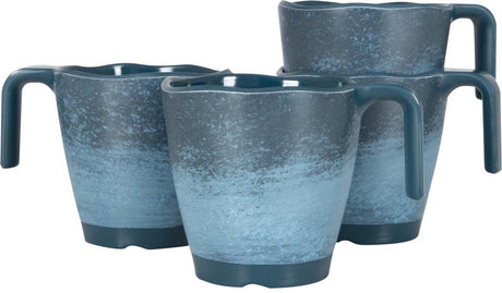 Gimex stone line krus - mørkeblå - 300 ml - 4 stk