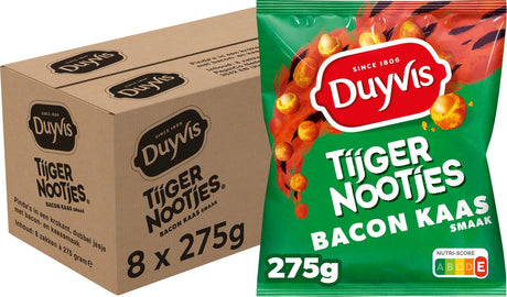 Duyvis tigernødder baconost - jordnøddenødder - 8 x 275 gram