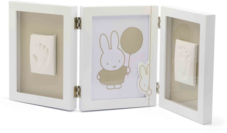 Dooky® dooky x miffy tredobbelt stel stort - 2d baby hånd-fodspor ramme - personlig barselsgave