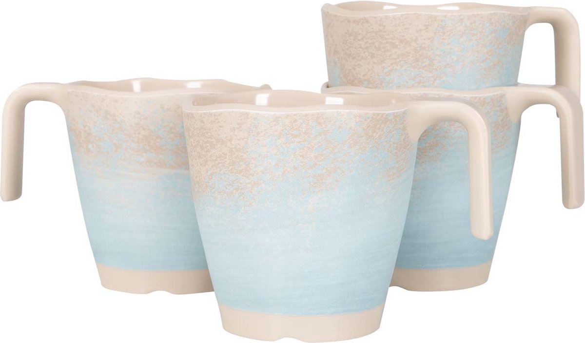 Gimex stone line krus - beige - 300 ml - 4 stk
