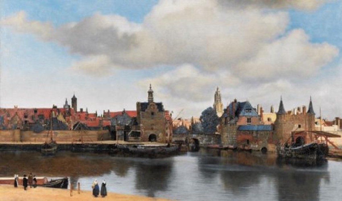 Puzzleman puslespil udsigt over Delft - Johannes Vermeer 1000 brikker