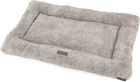 Scruffs hyggelig bænkpude - blød hundepude - skridsikker - imiteret ruskind - grå - s - 75 x 52 cm