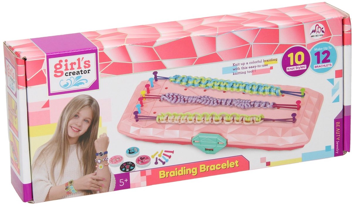 Lobbes legetøj fx Lobbes armbånd flettesæt pink - kreativt legetøj til børn.