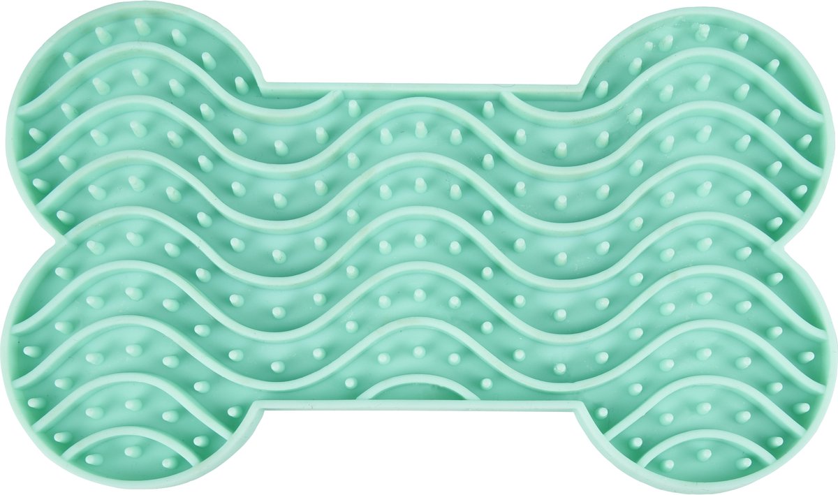 Flamingo slikkemåtte yummee – mintgrøn – s – 15 x 8,6 x 1,9 cm – anti-skrid slikkemåtte til små hunde og katte