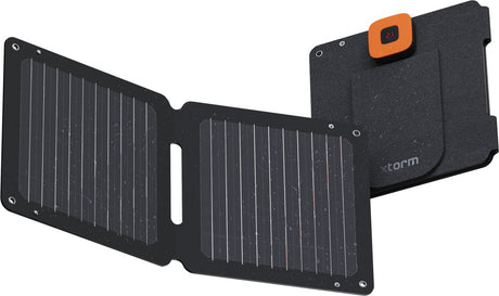 Xtorm bærbart solpanel foldbart - 14w solpanel - solar booster - udendørs camping - solenergi - fleksibelt - monokrystallinsk solpanel - efte - sort