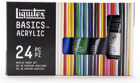 Liquitex basics akrylmaling bestseller sæt - 24 tuber 22ml