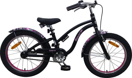 Volare Miracle Cruiser Children's Bicycle - Girls - 18 Inch - Matt Black - Prime Collection