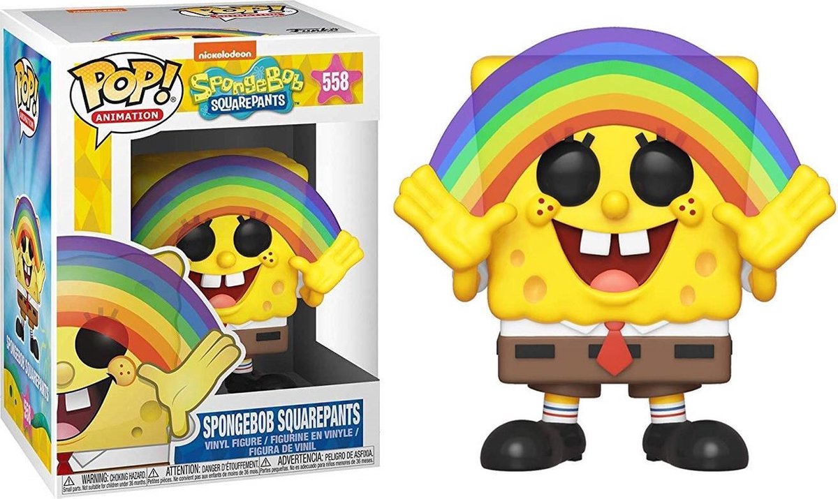 Funko pop! svampebob firkantbukser - svampebob regnbue