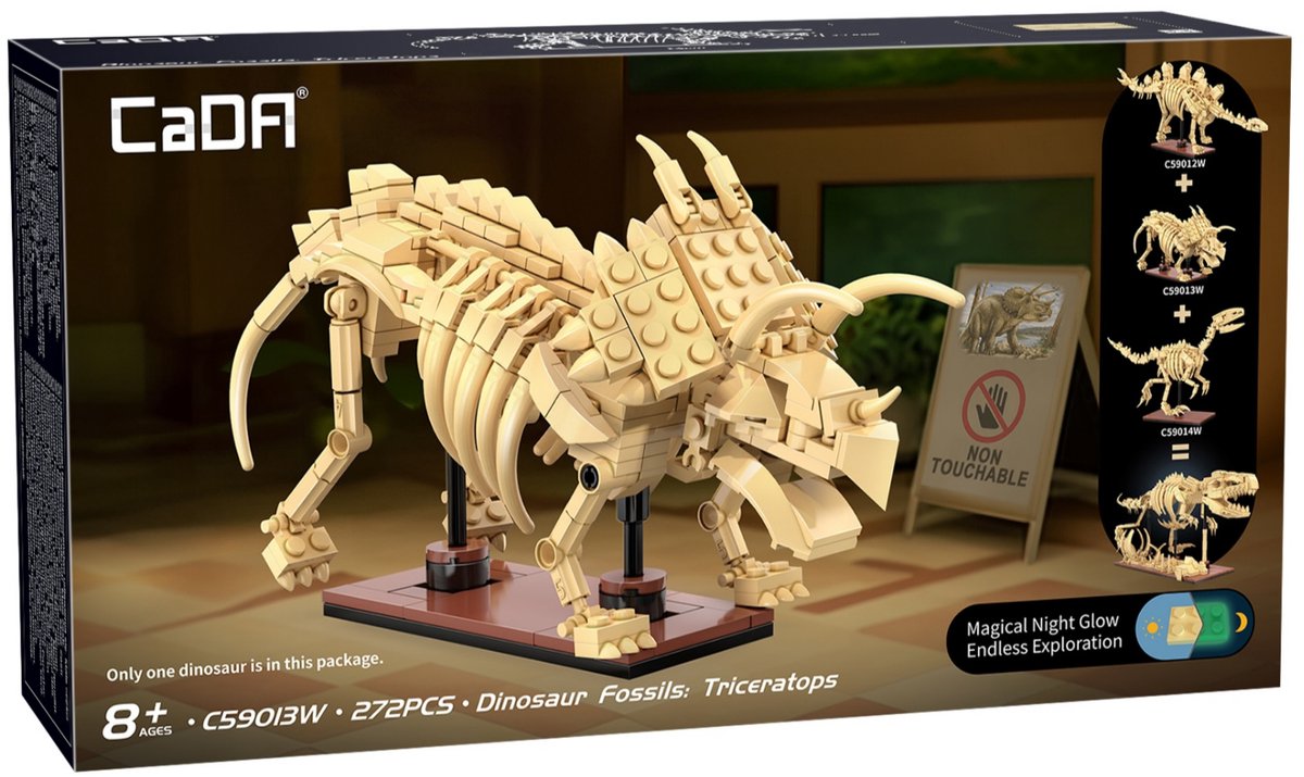 Cada | kreativ serie - dinosaur fossiler triceratops 272 stk