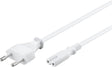 Scanpart c7 stroom kabel 2 meter - met stekker - geschikt voor randapparatuur - wit - universeel