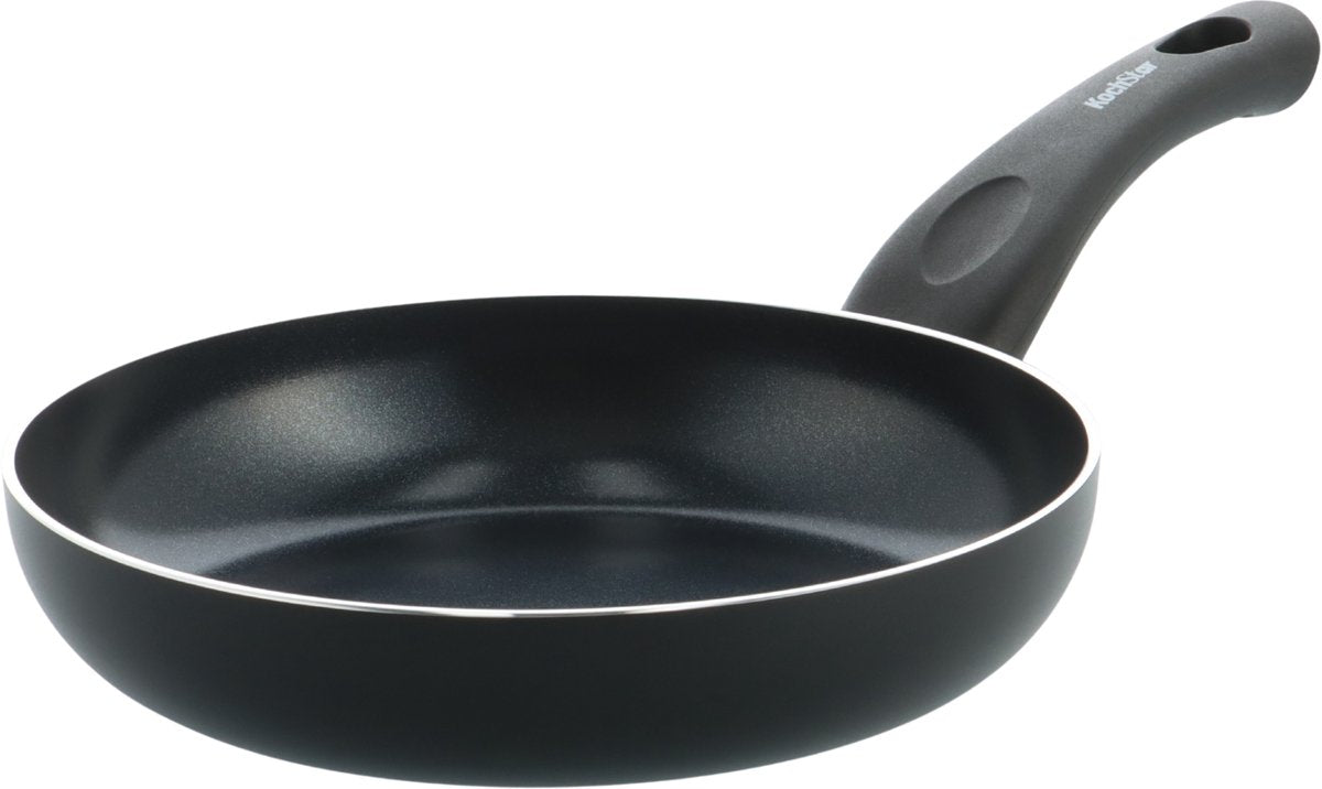 Kochstar Essenz sort keramisk stegepande - 24cm - PFAS-fri - induktionsgryde - induktionspande - keramisk non-stick belægning - kølehåndtag - ovnsikker op til 130° C - sort