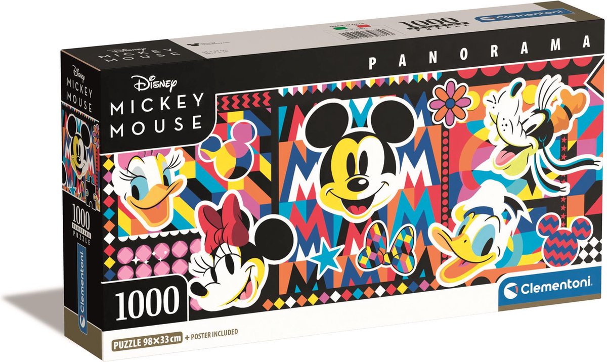 Clementoni puslespil panorama Disney - 1000 stk.