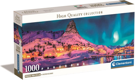 Clementoni - puslespil - 1000 brikker - panorama natlandskab - puslespil for voksne - samling af høj kvalitet