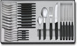 Victorinox bestiksæt swiss modern - 24 dele - sort - rustfrit stål pp - æske