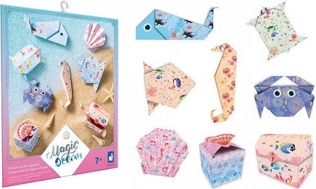 Janod - magisk hav - origami - lav 2 æsker og 18 origamifigurer