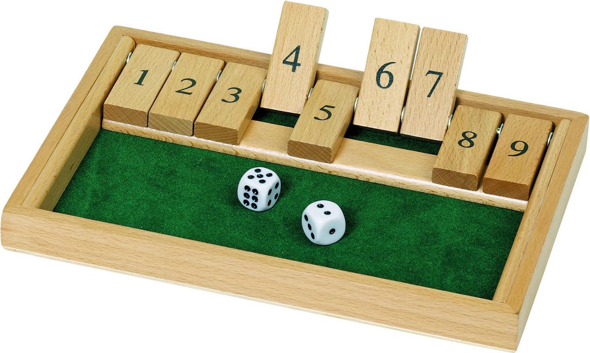 Goki terningespil - luk boksen - 25,5x17,5x2,3cm - 6 år