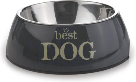 Beeztees best dog - hondenvoerbak - grijs - 14x4,5 cm