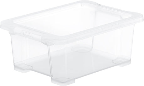 Rotho core basis opbevaringsboks - sæt med 4 - stabelbar - 11 ltr