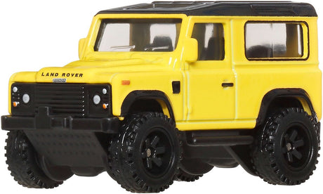 Hot wheels bilkultur hw off-road land rover defender 90, bil, 3 år, metal, plastik, sort, gul