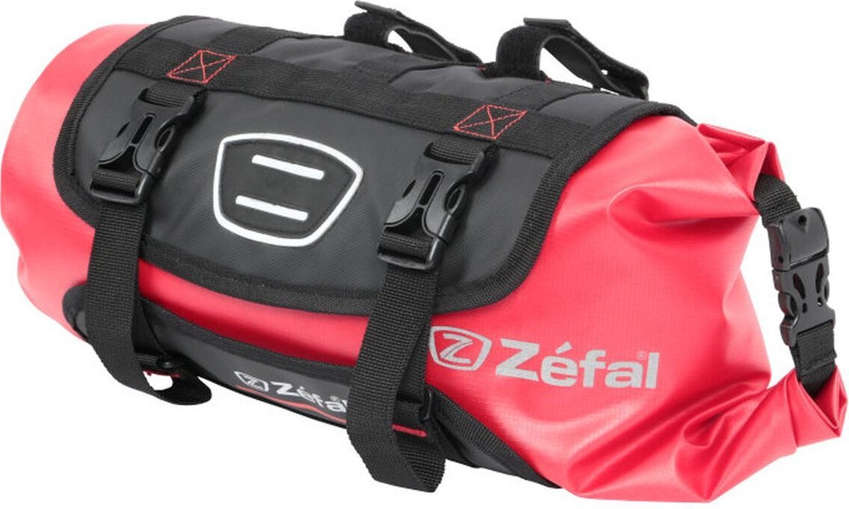 Zefal z adventure styrtaske – cykelstyrtaske – 10 l – vandtæt – forstærkede stropper – sort rød