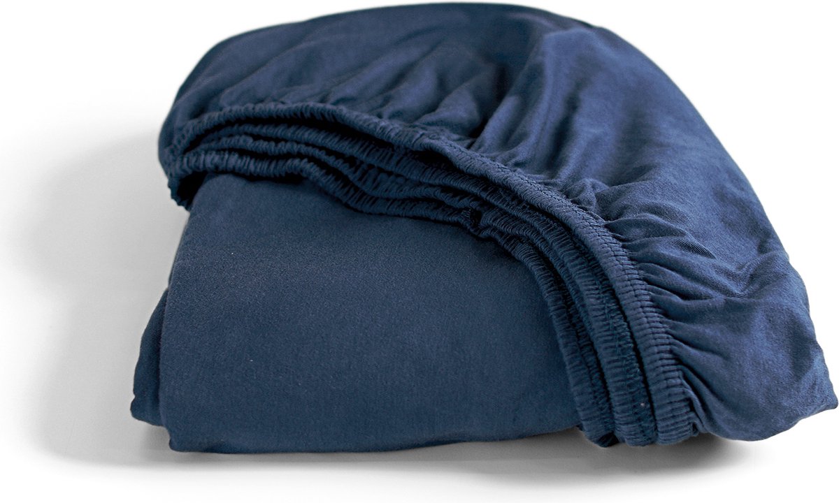 Cinderella - hoeslaken (tot 25 cm) - jersey - 80x200 cm - blauw