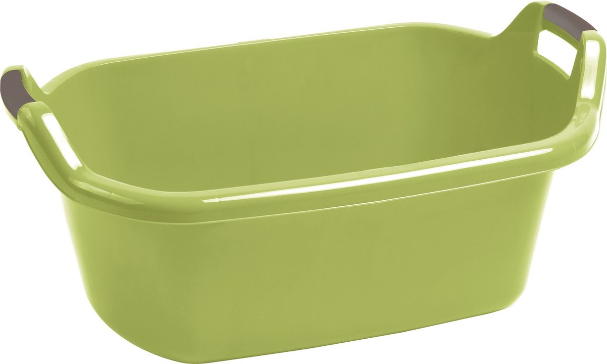 Curver - oval miska - 55l - grøn - med håndtag