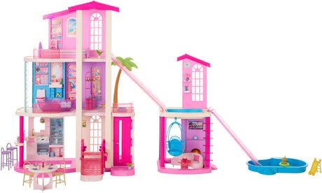 Barbie drømmehus dukkehus - mere end 65 dele - inklusive møbler og tilbehør