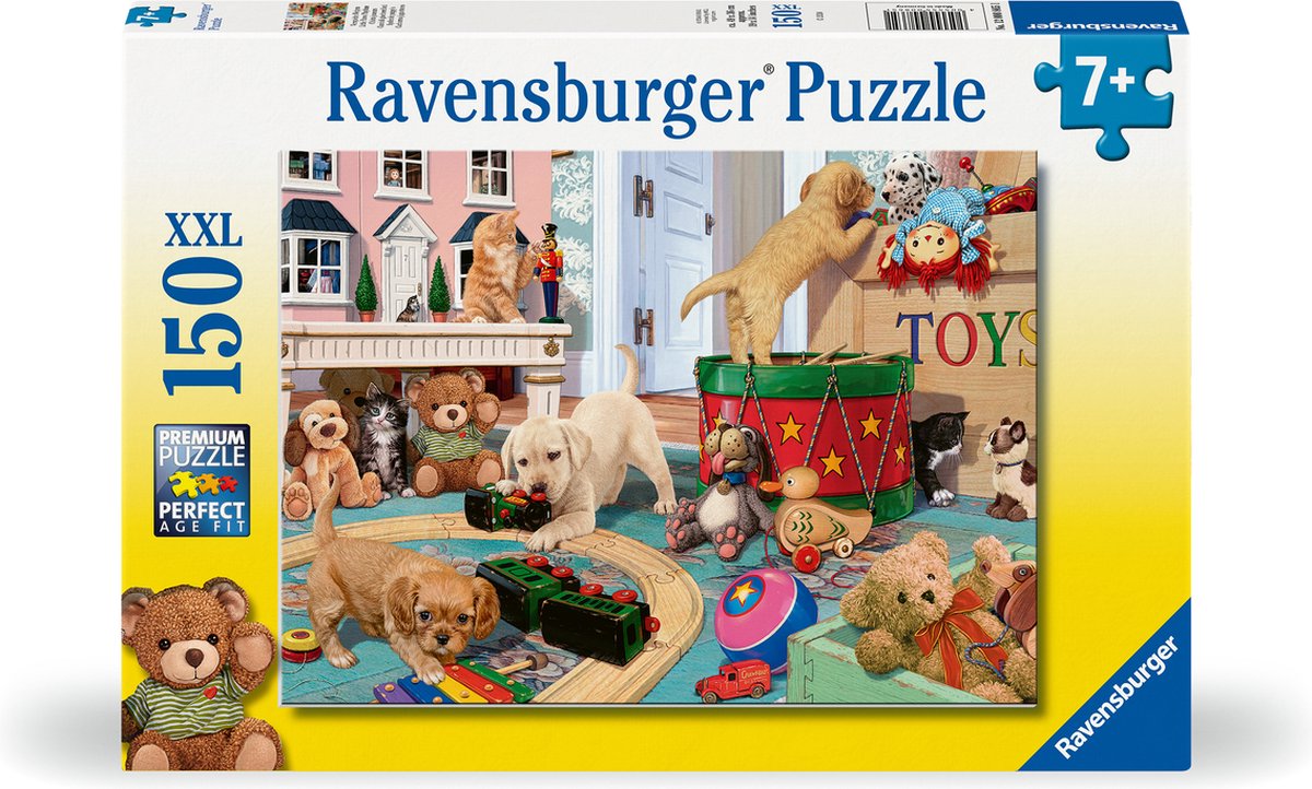 Ravensburger puslespil hvalpe legetid - puslespil - 150 xl brikker