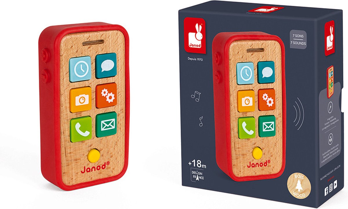 Janod - legetøjstelefon - telefon med lyd