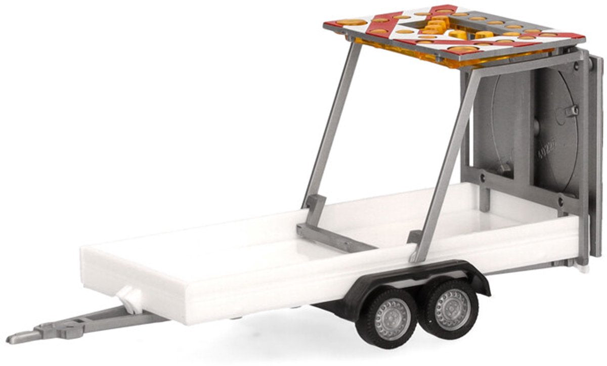 Herpa trailer pilevogn, hvid
